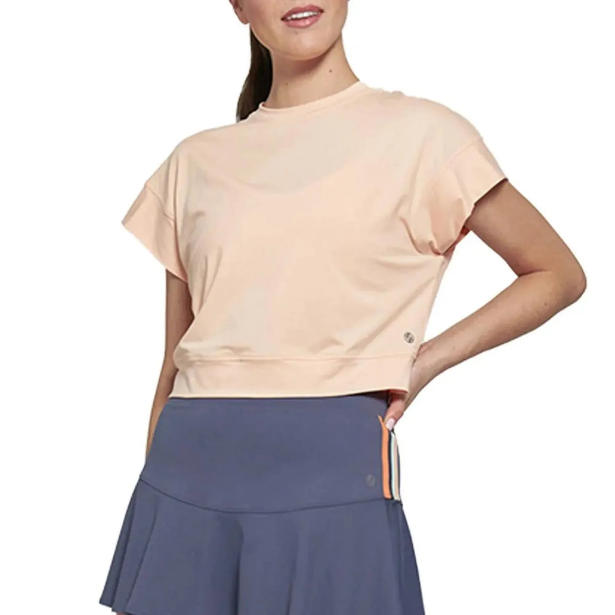 Women's Saturday Tennis Tee Peach Whip-Apparel-Lija-24S-1920T5-Tennis Express