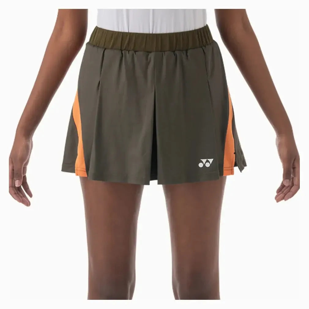 Women's Tournament Tennis Skort-Apparel-Yonex-25097-F25-BROWN-Tennis Express