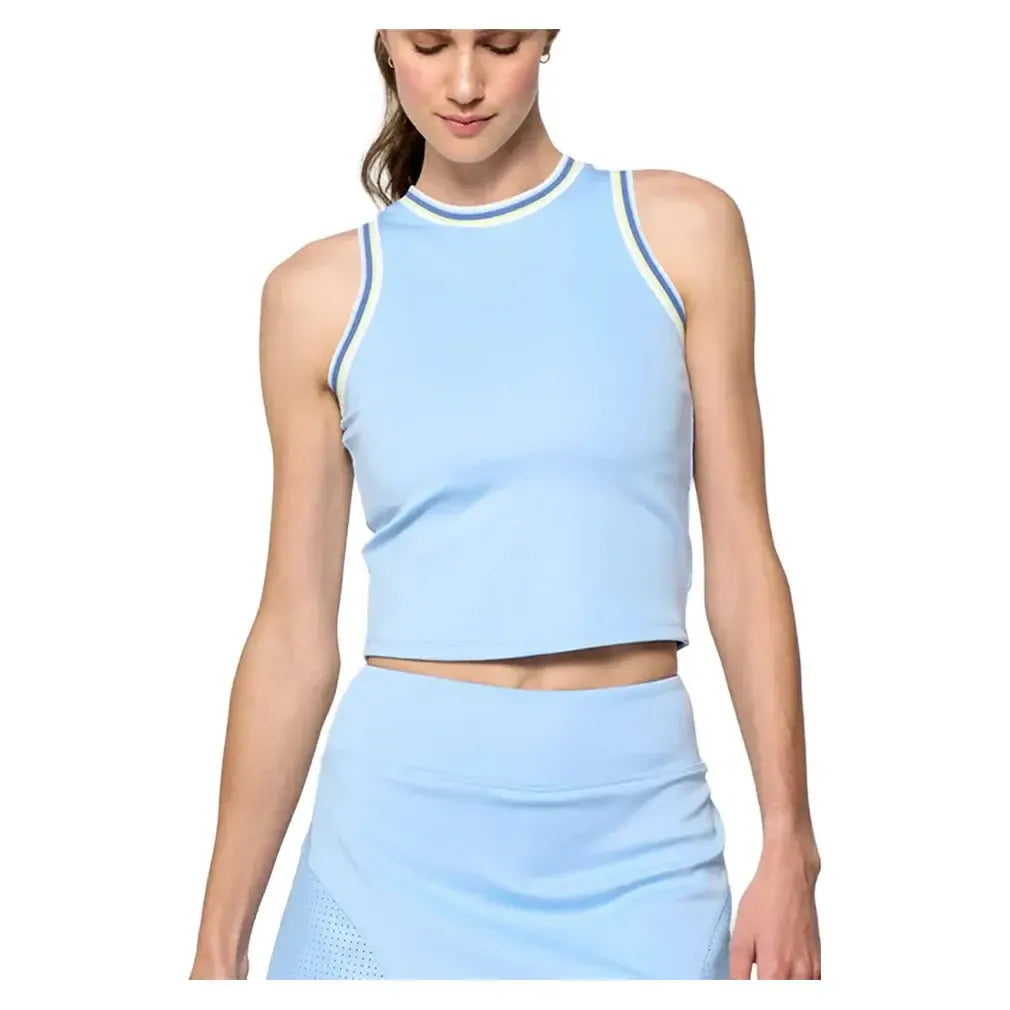 Women's Varsity Tennis Tank Cool Blue and Multi-Apparel-Lija-25A-1969T2F25-Tennis Express