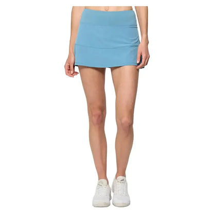 Women's Linear 13 Inch Tennis Skort Dusty Blue
