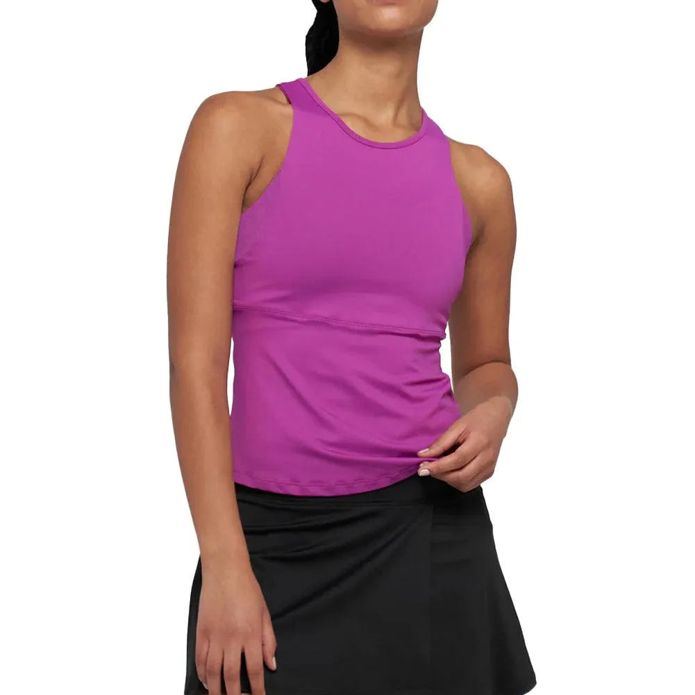 Women's Elite Curve Tennis Tank Magenta and Blush-Apparel-Lija-25S-1966T2S25-Magneta-Tennis Express