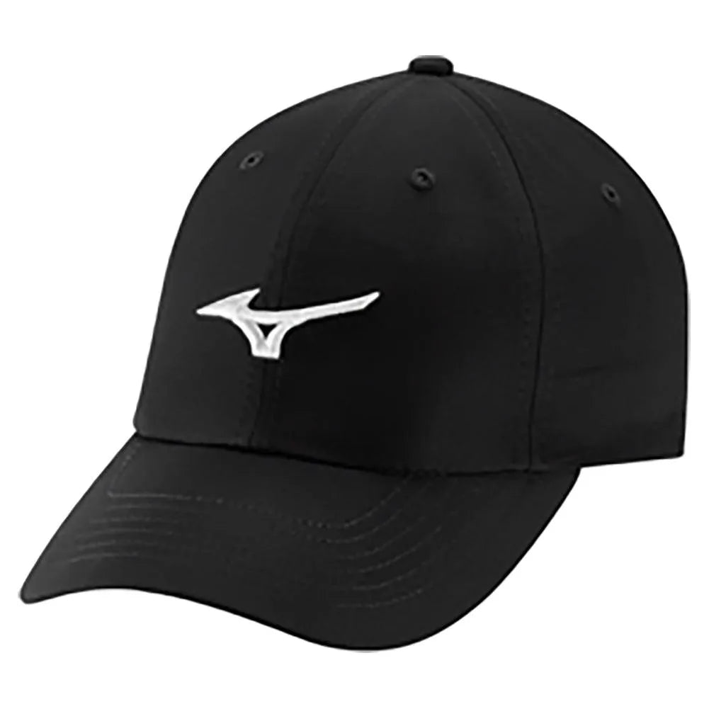 Tour Adjustable LW Hat Black and White-Apparel-Mizuno-260327-9000S25-Tennis Express