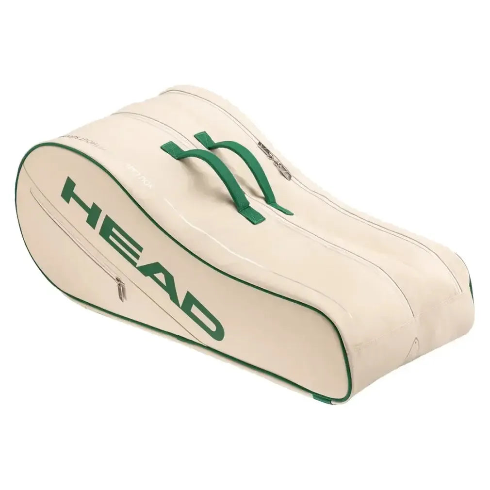 Arthur Ashe Tennis Racquet Bag L Off White and Green