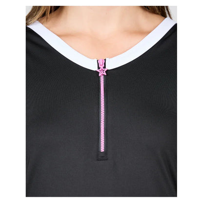 Women's Pinkology Tennis Dress Black and Super Pink
