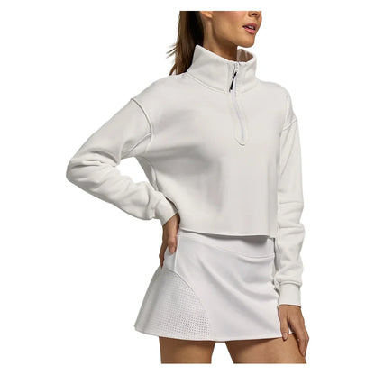 Women's Zip It Up Tennis Pullover White