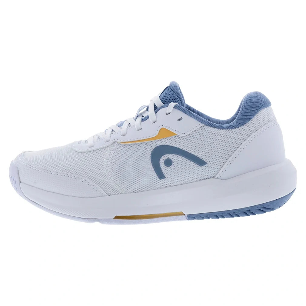 Women's Revolt Court 5.0 Tennis Shoes White and Denim