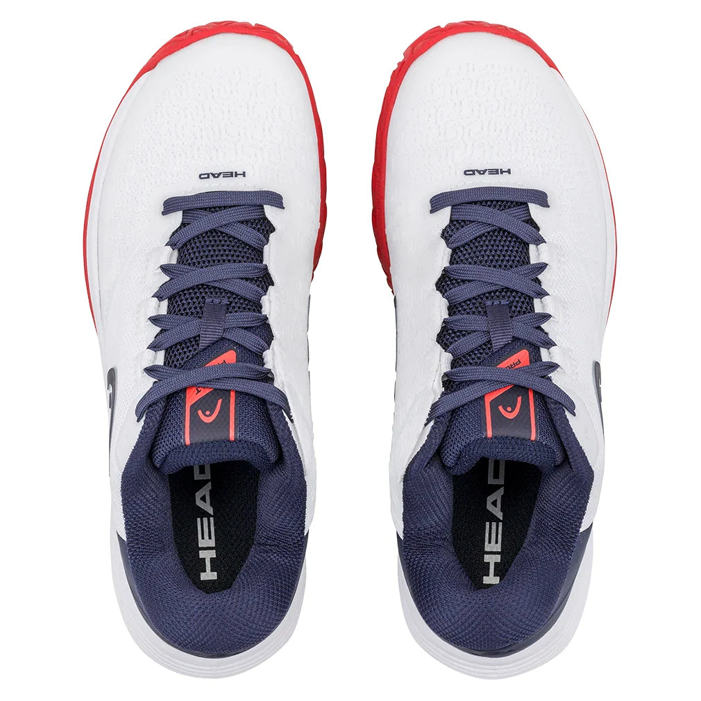 Juniors' Revolt Pro 5.0 Tennis Shoes White and Navy