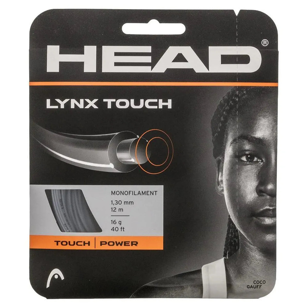 Lynx Touch Tennis String Transparent Black-Strings-Head-281042-TrBlack-125-Tennis Express