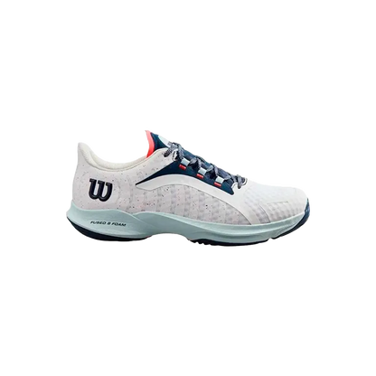 Padel Shoes Wilson Hurakn Pro White/Cooling Spray/Navy Blazer