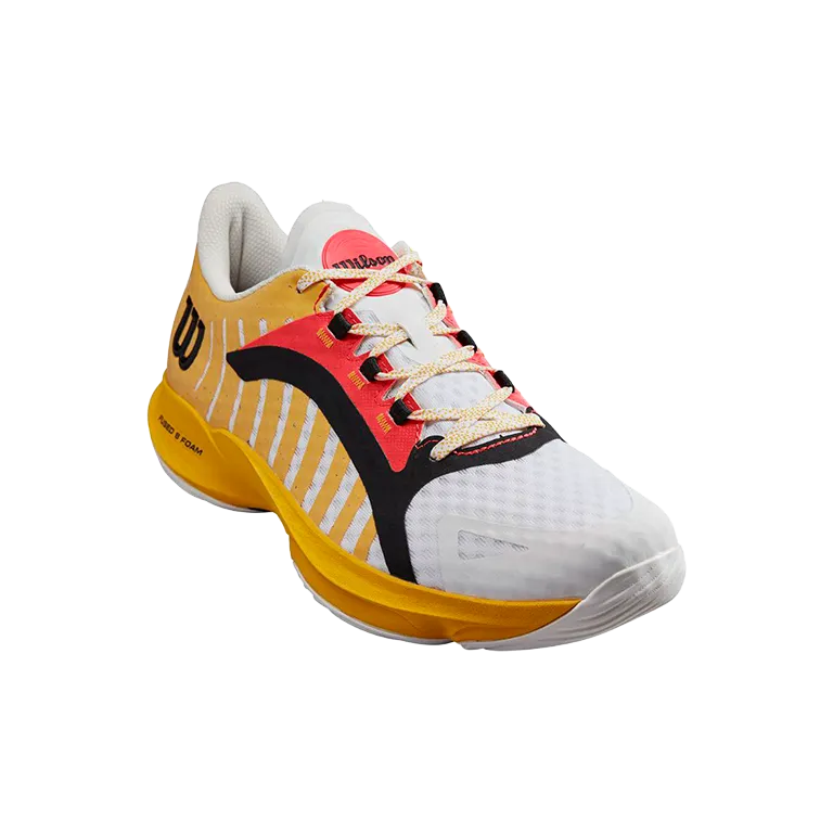 Padel Shoes Wilson Hurakn Pro White/OldGold/Fiery