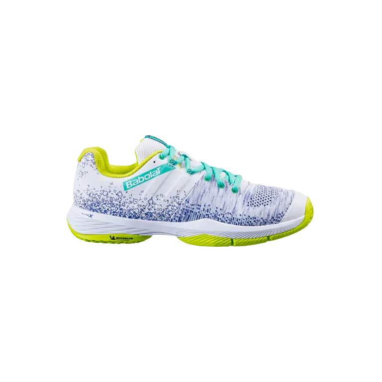 Padel Shoes Babolat Sensa Mujer White/Spring Bud