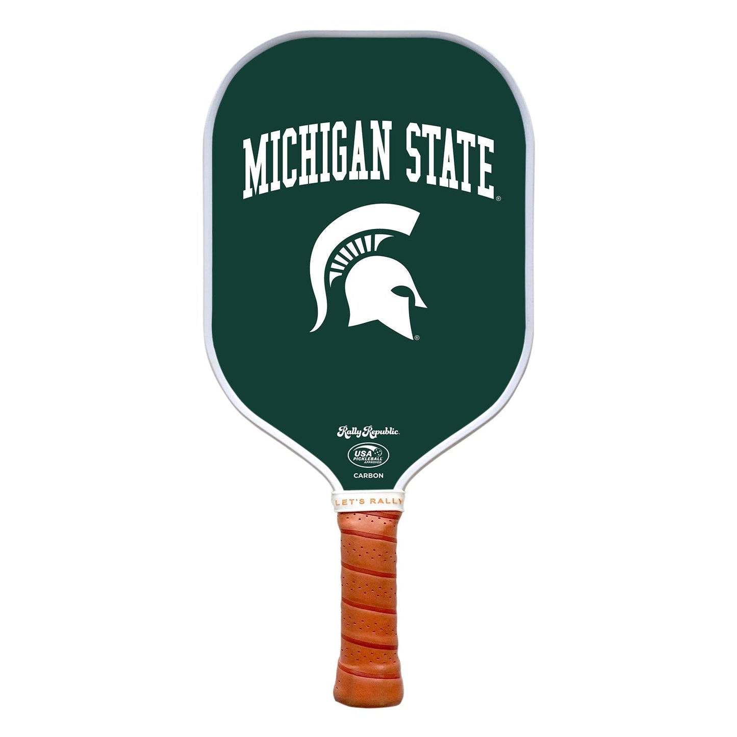 Rally Republic Pickleball Michigan State Green Spartan Helmet Pickleball Paddle