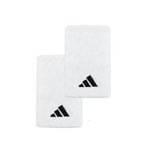 Wristband Adidas Largas White Logo Pequeño (Pack x2)