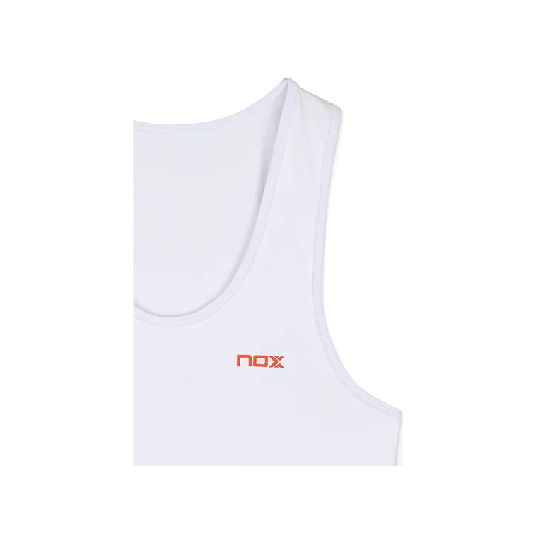 Camiseta Tirantes NOX Team Fit Mujer Blanco