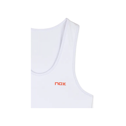 Camiseta Tirantes NOX Team Fit Mujer Blanco