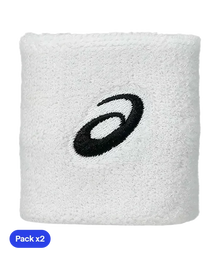 Wristband Asics Cortas Blancas (Pack x2) 2025