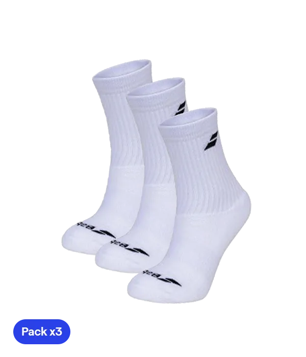 Socks Babolat White (Pack x3)