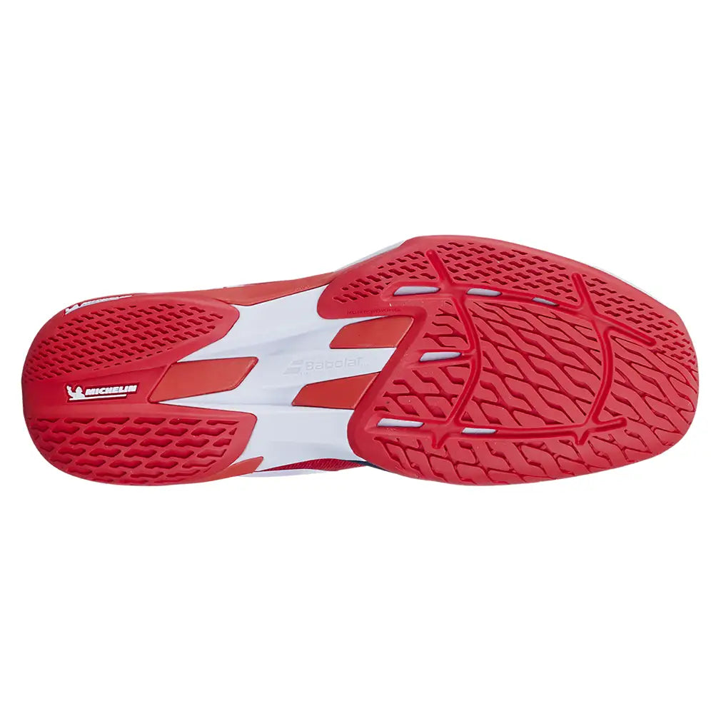Men's Jet Mach 4 All Court Tennis Shoes Cherry Tomato and White