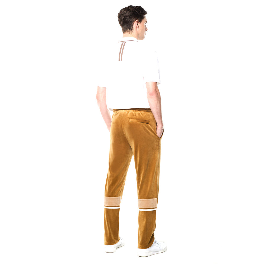 Sergio Tacchini Damarindo Velour Track Pant - Bronze Brown