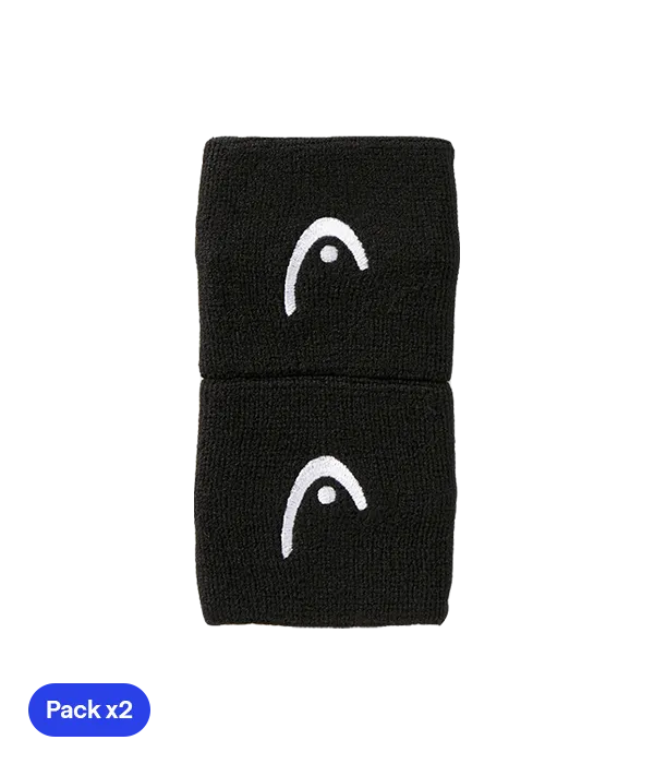 Wristband Cortas HEAD Negro (Pack x2)