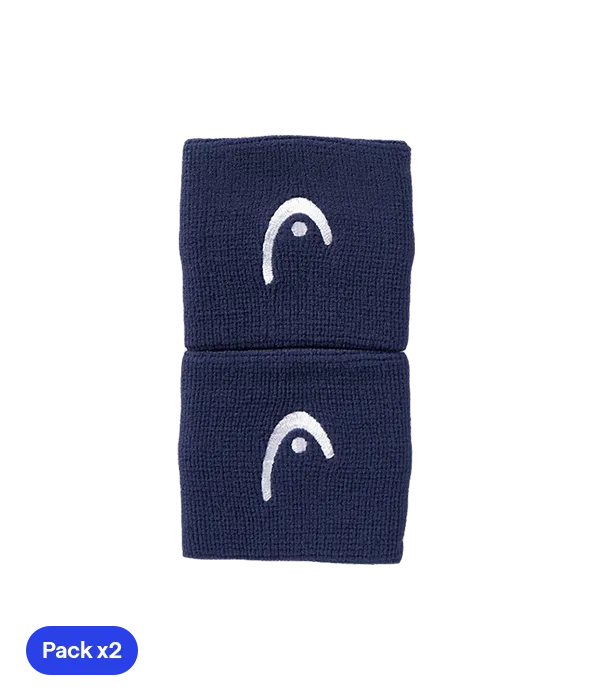Wristband Cortas HEAD Azul Oscuro (Pack x2)
