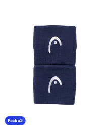 Wristband Cortas HEAD Azul Oscuro (Pack x2)