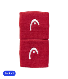 Wristband Cortas HEAD Rojo (Pack x2)