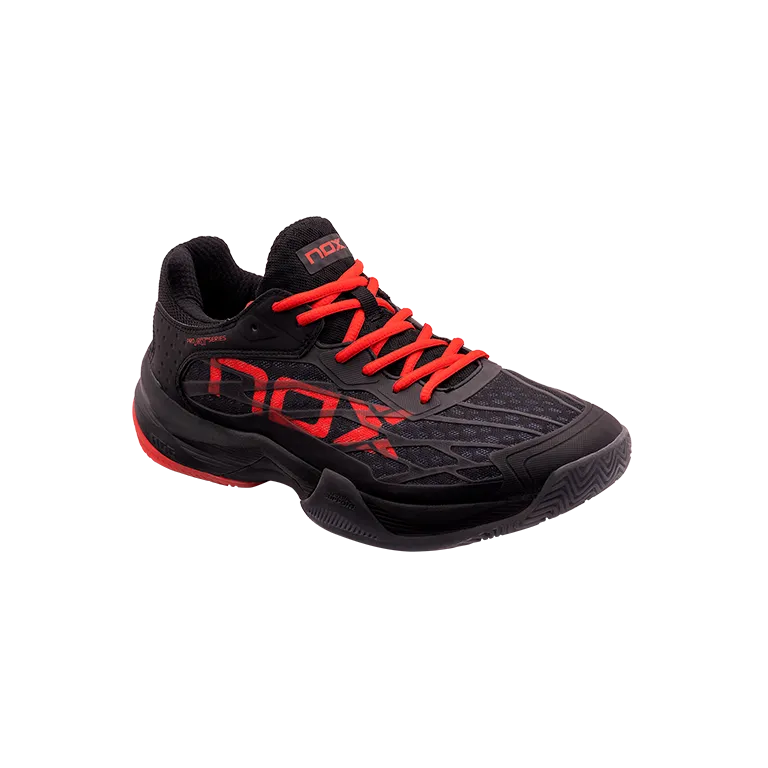 Padel Shoes NOX AT10 Lux Negro/Rojo