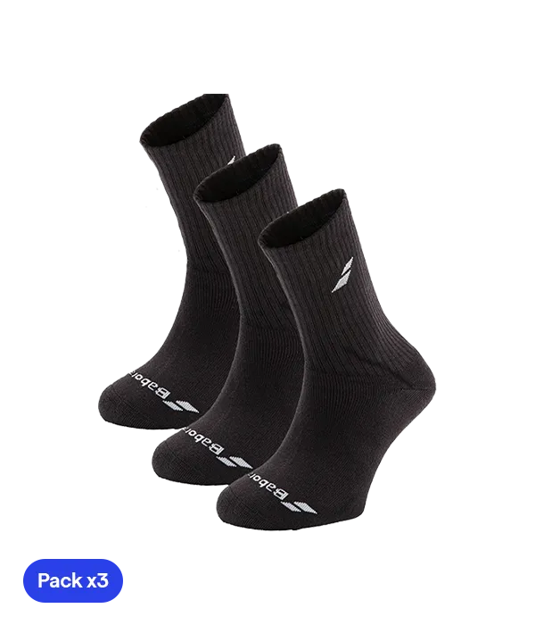 Socks Babolat Negro (Pack x3)