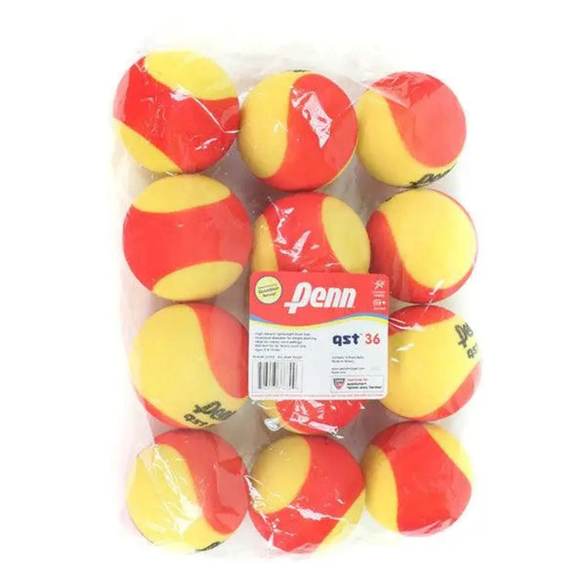 Qst 36 Foam Tennis Balls 12 Pack-Balls-Penn-31627-DEFAULT-L-Tennis Express