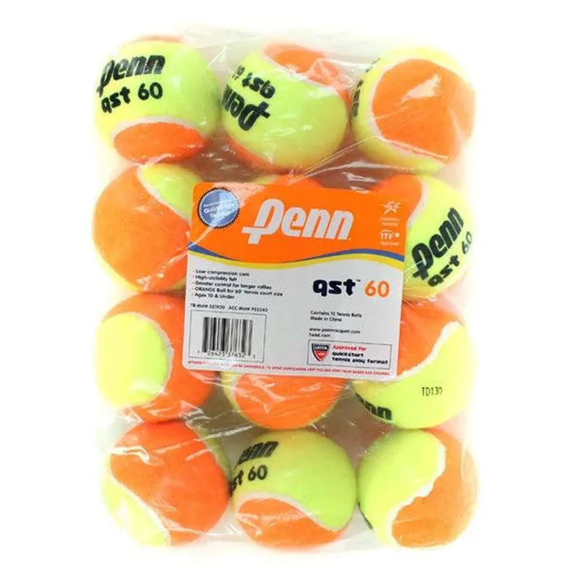 Qst 60 Low Compression 12 Tennis Ball Pack-Balls-Penn-31628-DEFAULT-L-Tennis Express