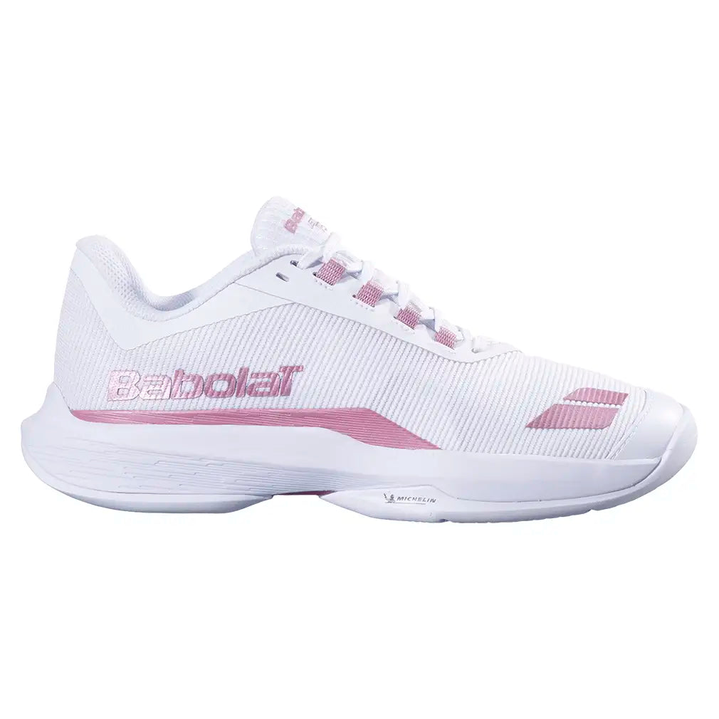 Women's Jet Tere 2 All Court Tennis Shoes White and Gold Pink