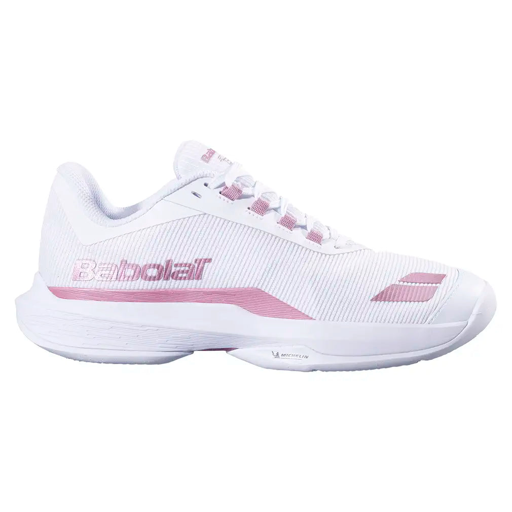 Women's Jet Tere 2 Clay Tennis Shoes White and Gold Pink