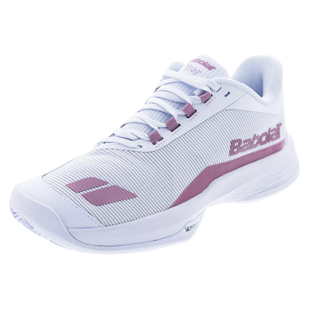 Women's Jet Tere 2 Clay Tennis Shoes White and Gold Pink