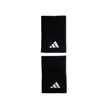 Wristband Adidas Largas Negro Logo Pequeño 2025 (Pack x2)