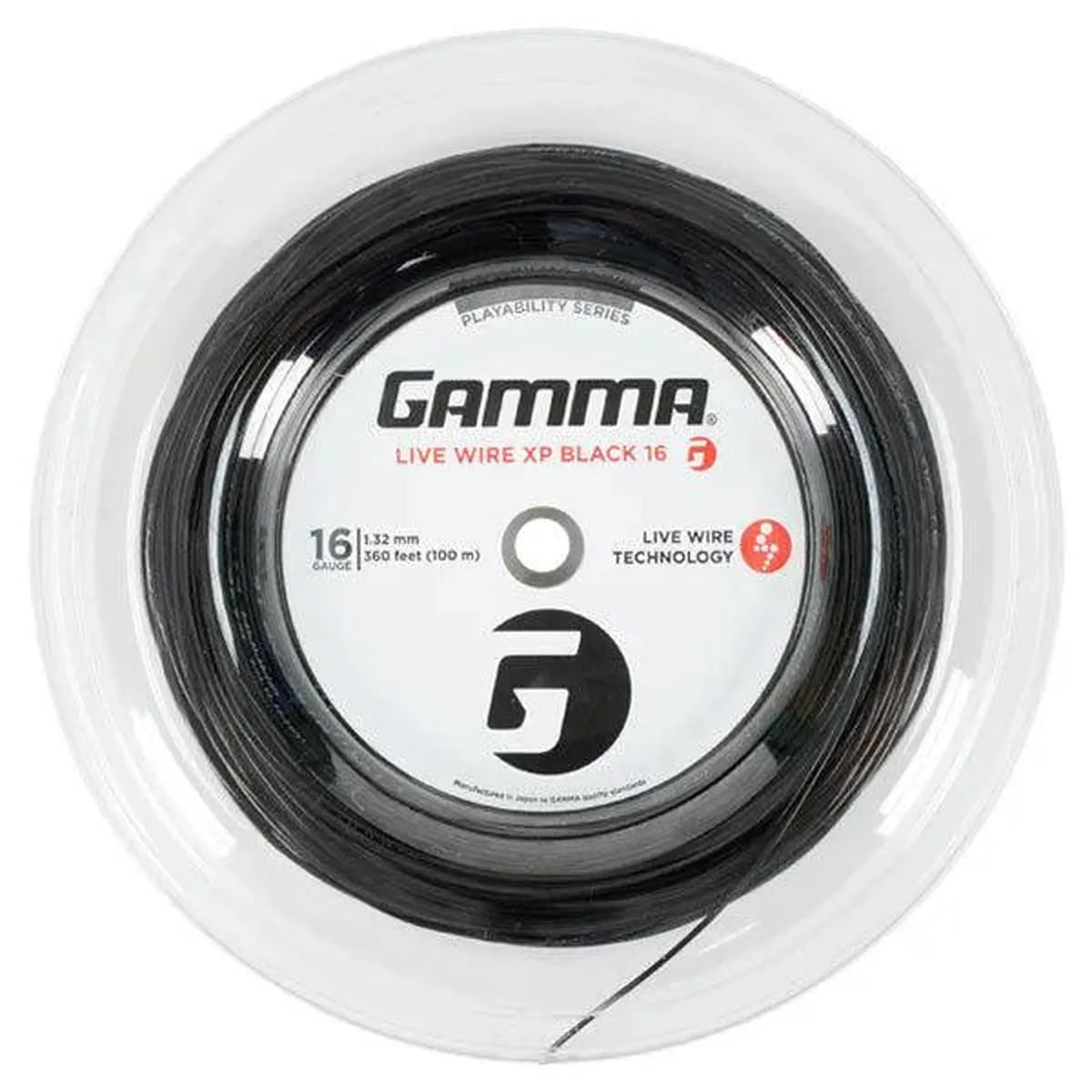 Live Wire XP Black 16G Tennis String Reel