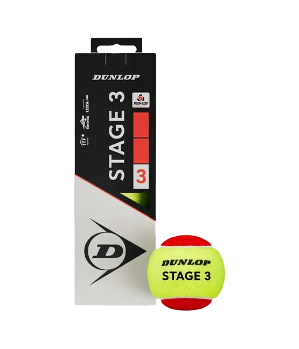 Bote de Balls  Dunlop Stage 3 Rojo/Amarillo 2025