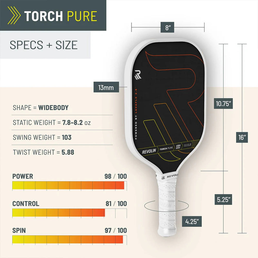 Revolin Sports Pickleball Torch Pure Pickleball Paddle