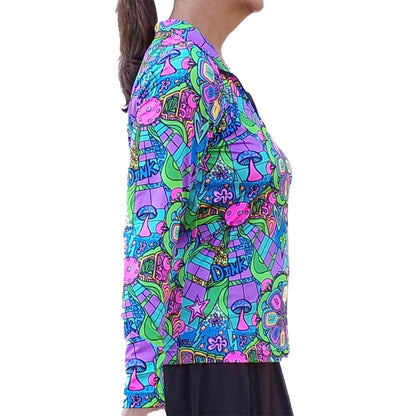 Picckleball Bella 1/4 Zip Long Sleeve Groovy