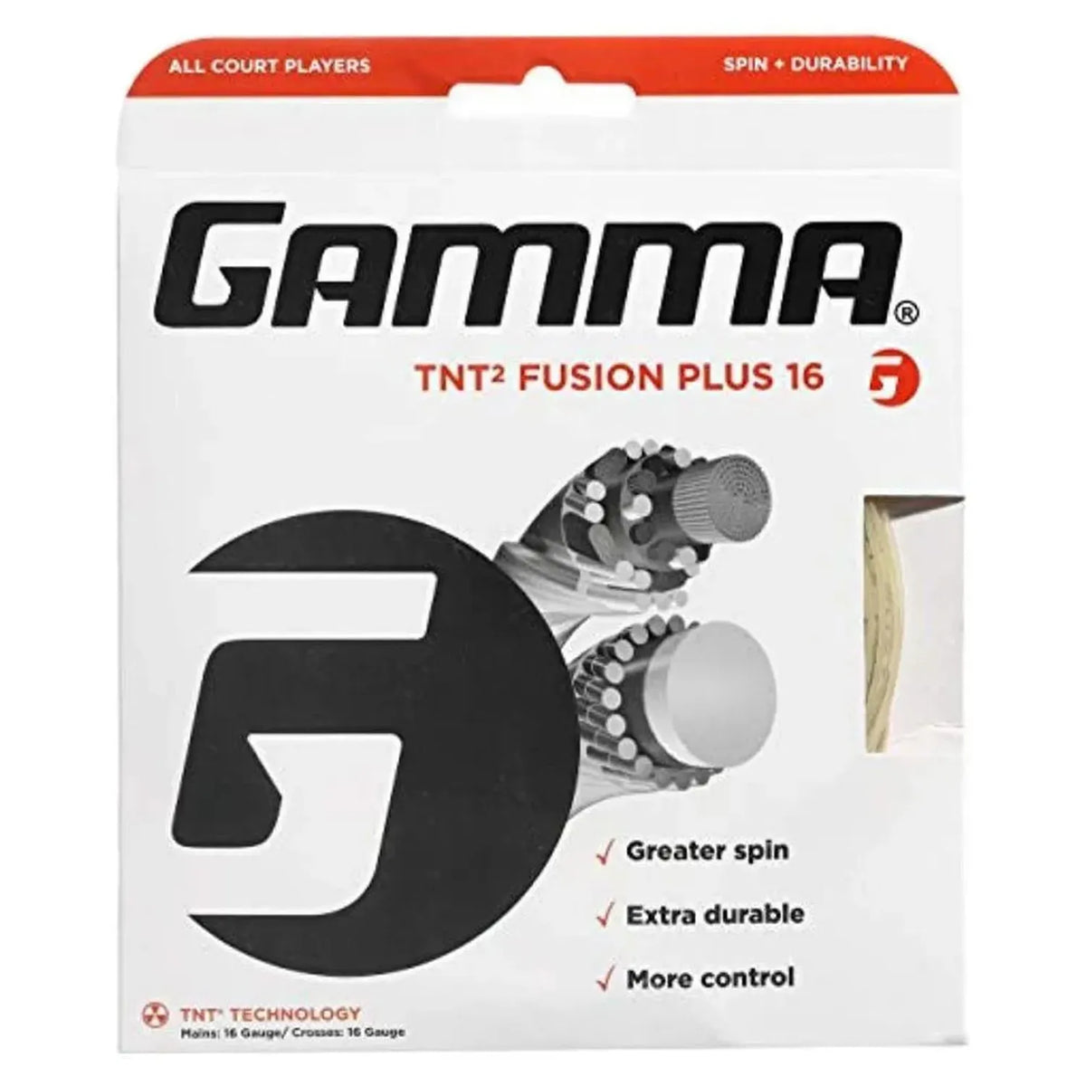 Brown - Tnt2 Fusion Plus 16g-Strings-Gamma-37070-DEFAULT-L-Tennis Express