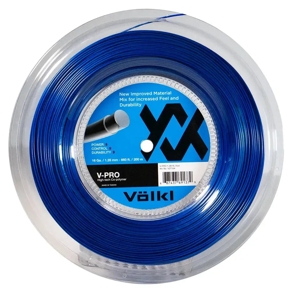 V-Pro Tennis String Reel Blue-Strings-Volkl-384355-16-Tennis Express
