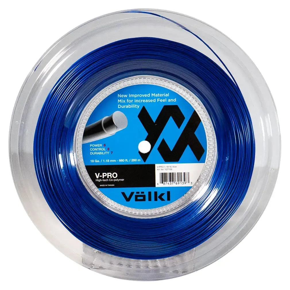 V-Pro Tennis String Reel Blue-Strings-Volkl-384355-18-Tennis Express