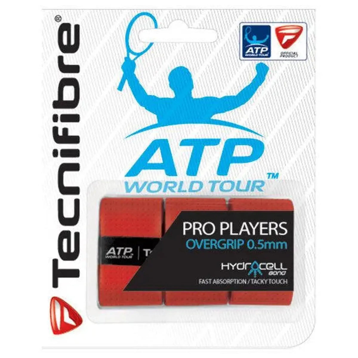 Pro Players Tennis Overgrip 3 Pack-Accessories-Tecnifibre-39300-RED-L-Tennis Express