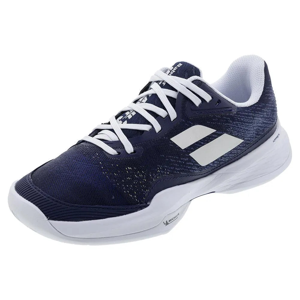 Women's Jet Mach 3 Tennis Shoes Dark Blue-Footwear-Babolat-3A1S25B630-4060S25_bd18c94c-96a5-4cfb-8c21-1f54fff47b2a-Tennis Express