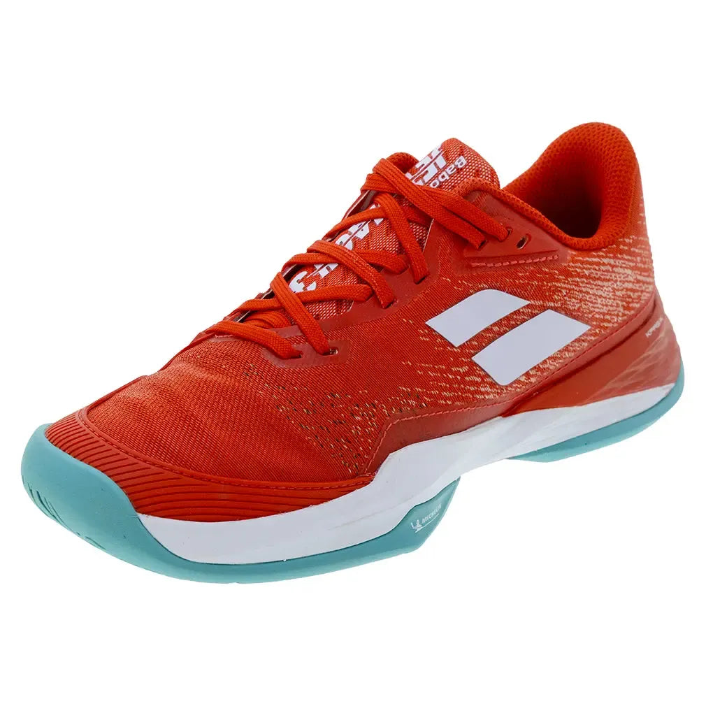 Women's Jet Mach 3 Tennis Shoes Fiesta Red-Footwear-Babolat-3A1S25C630-5061U25copy-1-[Sku]-Tennis Express
