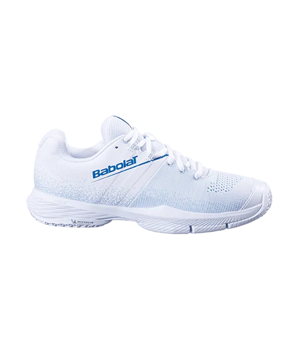 Padel Shoes Babolat Sensa Mujer White/Cool Blue 2025