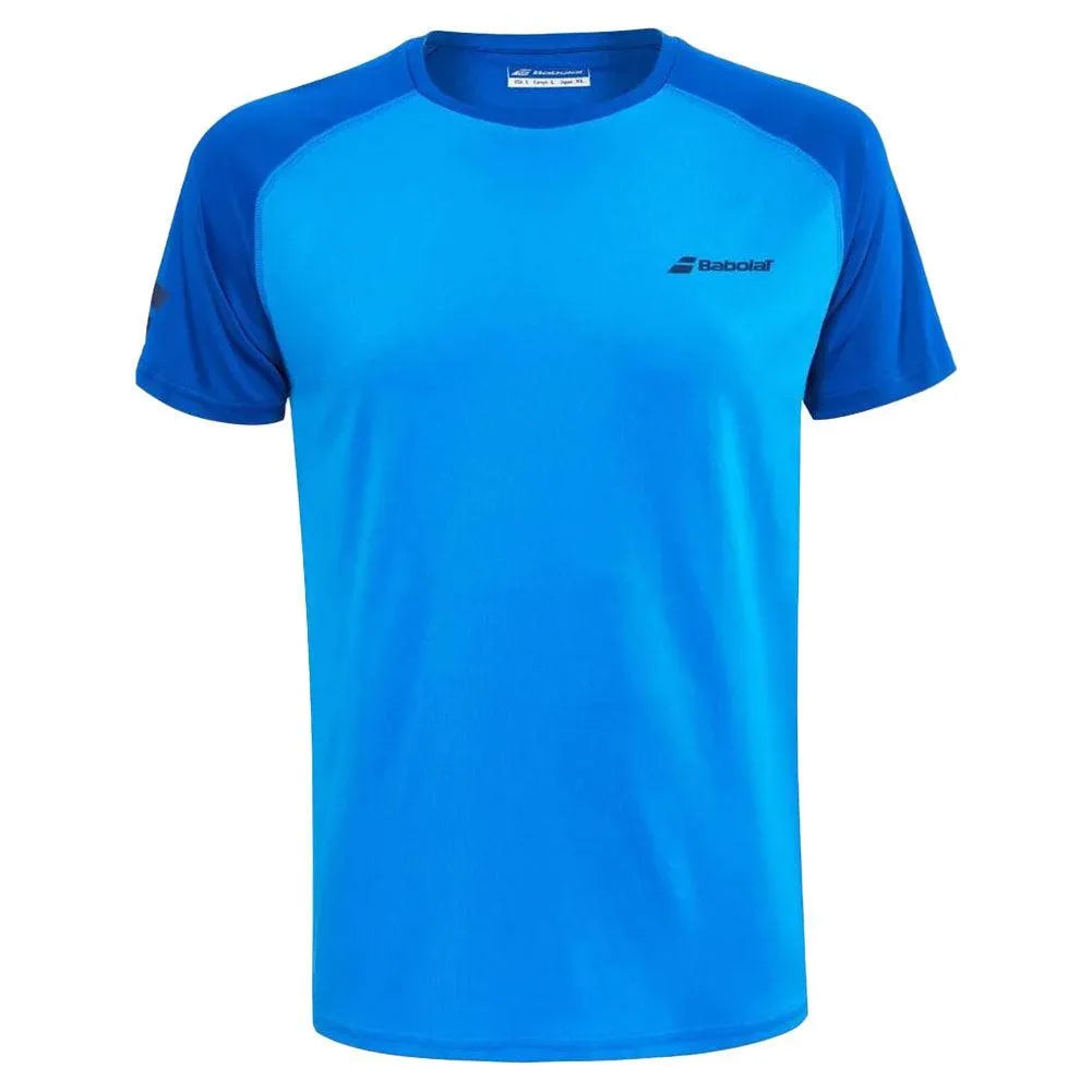 Boys' Play Crew Neck Tee Blue Aster-Apparel-Babolat-3BP1011-4049B-Tennis Express