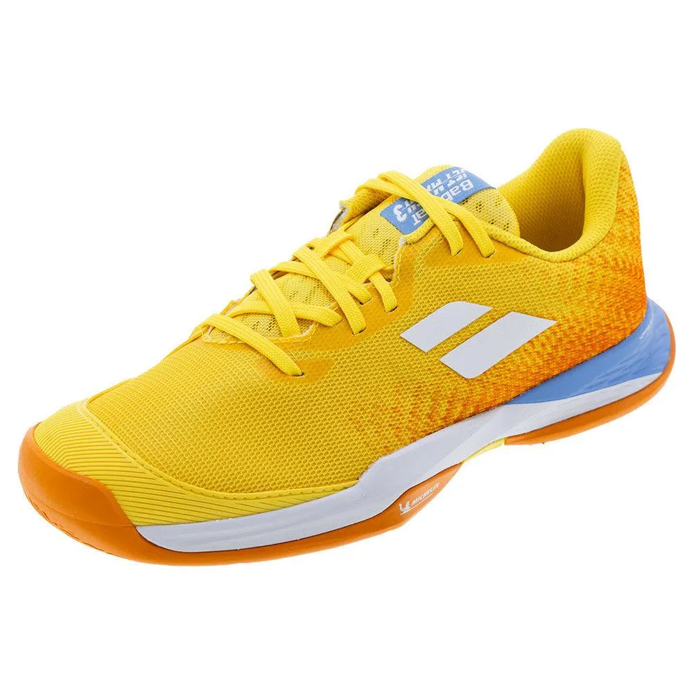 Juniors' Jet Mach 3 Tennis Shoes Yellow-Footwear-Babolat-3KJ2S25A648-7020S25-Tennis Express