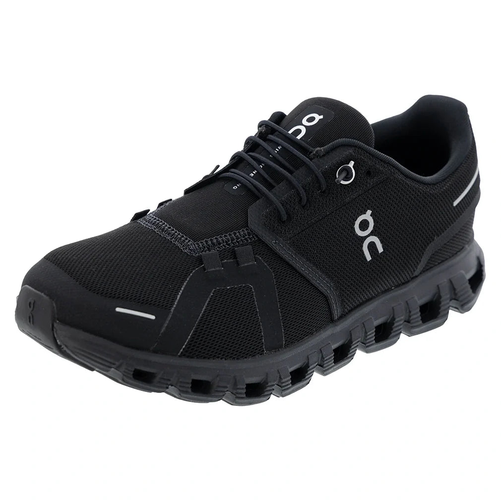 Men's Cloud 6 Shoes Black-Footwear-On-Black-8, [current_file_name-Tennis Express