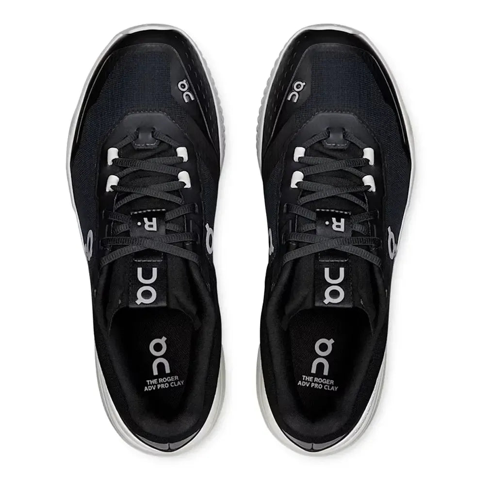 Men's THE ROGER Advantage Pro Clay Tennis Shoes Black and White